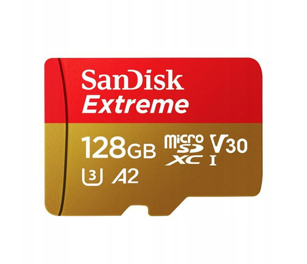 Sandisk 128GB microSDXC Extreme 160MB/s A2 C10 V30 UHS-I - 451880 - zdjęcie